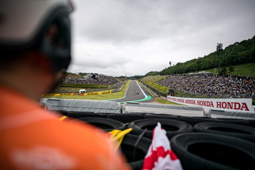 A general view of the Mobility Resort Motegi circuit during practice for the 2022 MotoGP Grand Prix of Japan