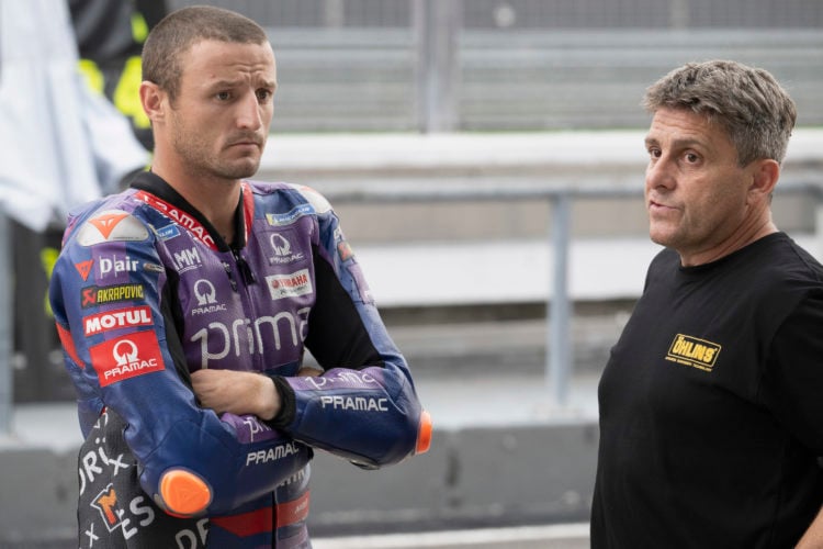 L of Australia and Prima Pramac Racing  looks on in pit  during the Malaysia MotoGP Test at Sepang International Circuit on February 06, 2025 in Kuala Lumpur, Malaysia. (Photo by Mirco Lazzari gp/Getty Images