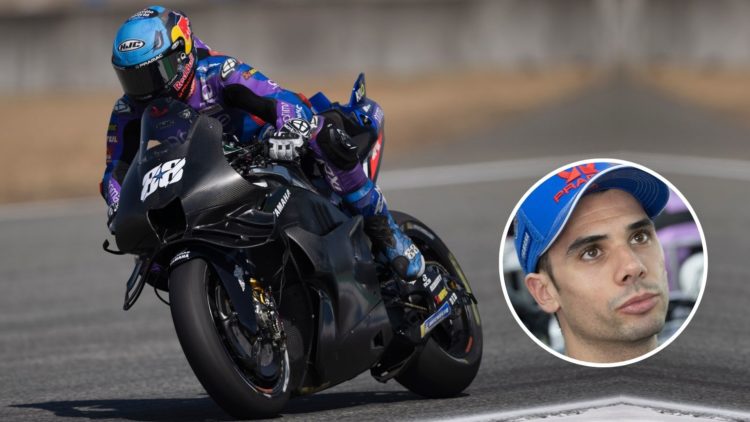 Image of Miguel Oliveira of Portugal and Prima Pramac Yamaha heads down a straight during the Thailand MotoGP Test at Chang International Circuit w...