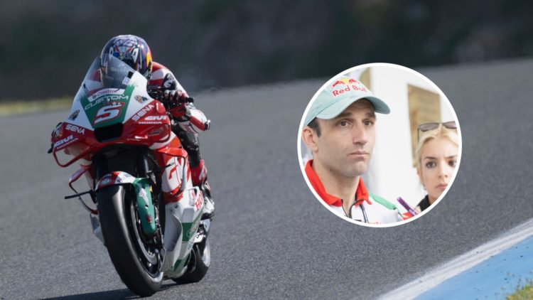 Johann Zarco rides his LCR Honda bike at the 2025 Spanish Grand Prix