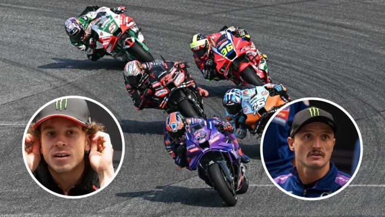 Jack Miller and Marco Bezzecchi during the 2025 MotoGP season