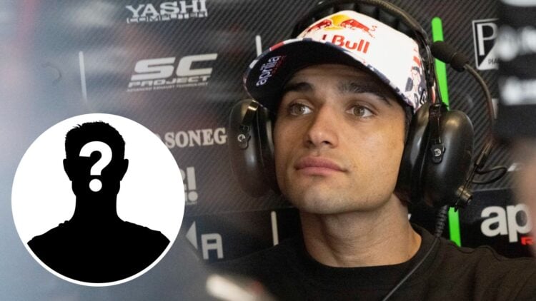 Jorge Martin in the Aprilia garage during practice for the 2025 MotoGP Americas Grand Prix
