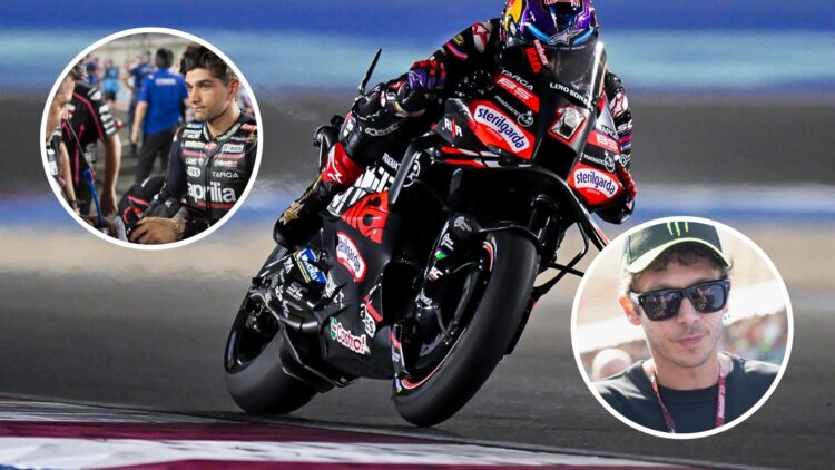Jorge Martin riders his Aprilia bike at the 2025 Grand Prix of Qatar
