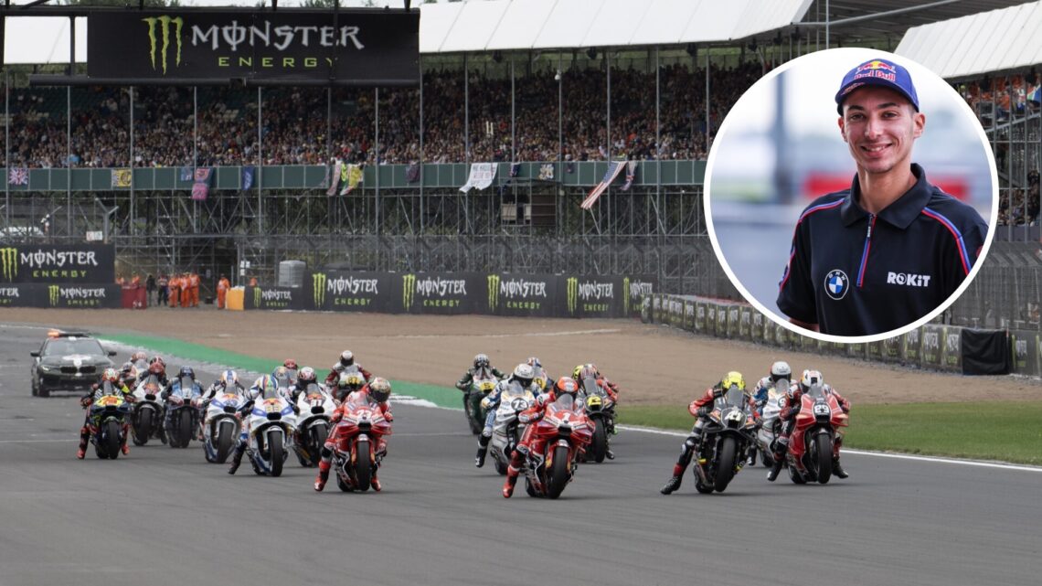 Toprak Razgatlioglu of ROKiT BMW Motorrad and the start of the 2025 British Grand Prix