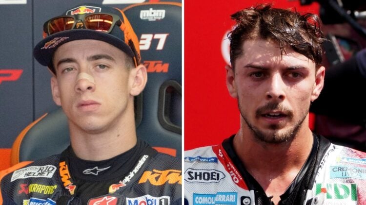 Pedro Acosta of KTM and Fabio Di Giannantonio of VR46 Racing during the 2025 MotoGP season