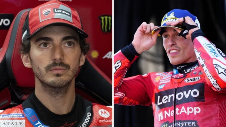 Marc Marquez and Francesco Bagnaia of Ducati during the 2025 MotoGP season