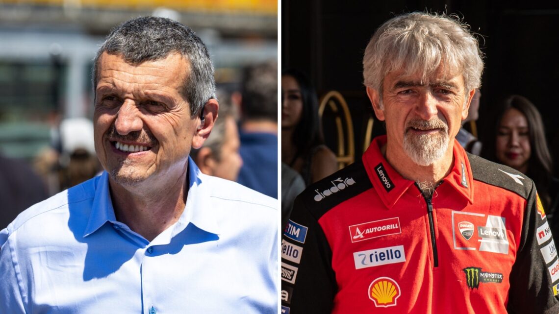 Luigi Dall'Igna of Ducati's MotoGP team and Guenther Steiner