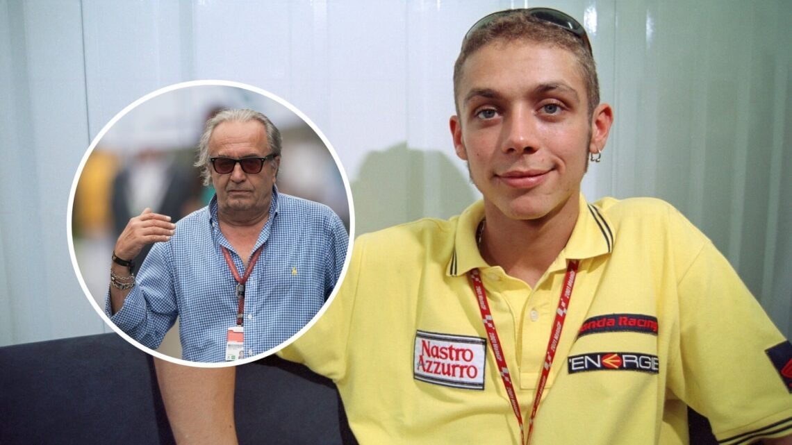 Valentino Rossi in 1998 and ex-MotoGP rider manager Carlo Pernat