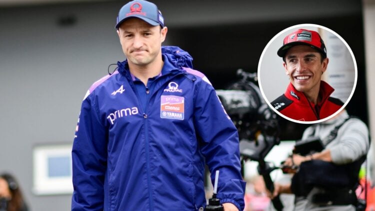 Jack Miller of Pramac and Marc Marquez of Ducati at the 2025 German Grand Prix