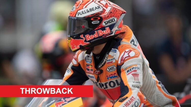 Marc Marquez of Honda ahead of the 2019 Czech Grand Prix, label Throwback
