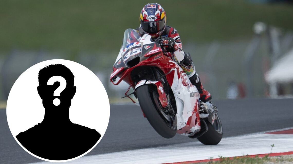 LCR Honda rider Somkiat Chantra on track during the 2025 MotoGP Italian Grand Prix, inset Mystery