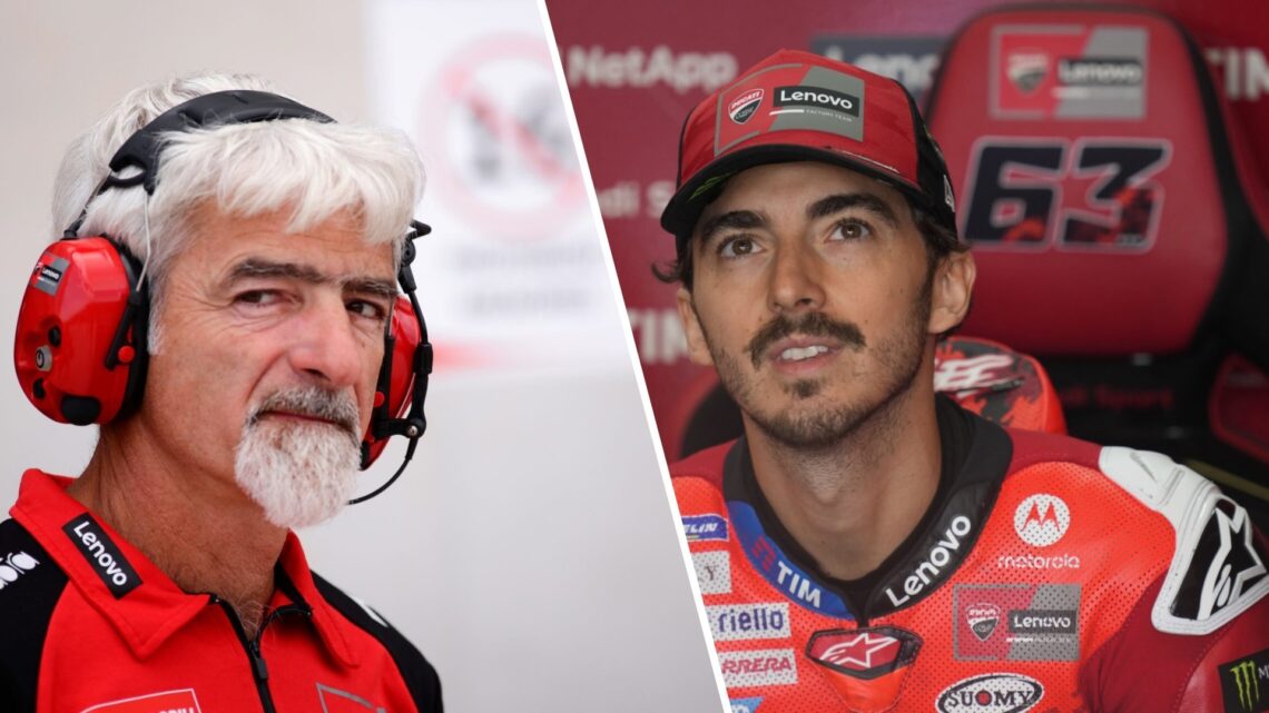 Luigi Dall'Igna and Francesco Bagnaia of Ducati during the 2025 MotoGP season