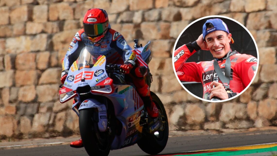 Marc Marquez of Gresini Racing in 2024 and Ducati during the 2025 MotoGP season
