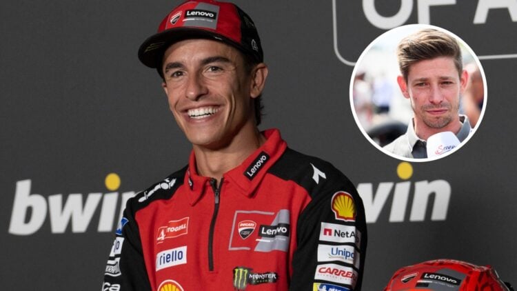Marc Marquez of Ducati and Casey Stoner at the 2025 Austrian Grand Prix