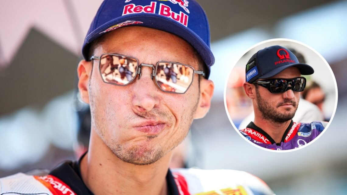 Toprak Razgatlioglu prepares for a WSBK race; inset of Pramac rider Jack Miller