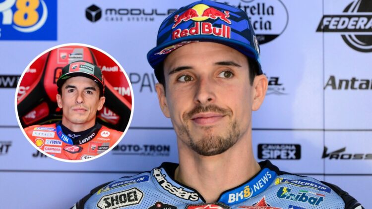 Alex Marquez of Gresini Racing and Marc Marquez of Ducati at the 2025 Japanese Grand Prix
