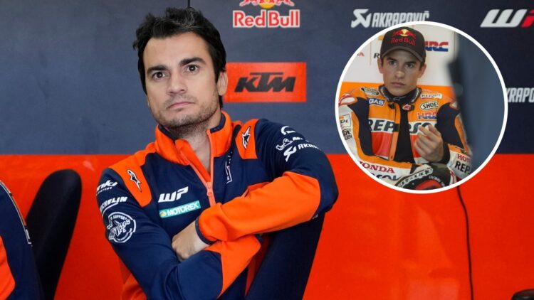 Dani Pedrosa of KTM and Marc Marquez of Honda in MotoGP