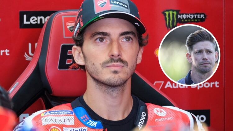 Francesco Bagnaia of Ducati at the 2025 San Marino Grand Prix and Casey Stoner