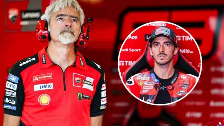 Francesco Bagnaia and Luigi Dall'Igna of Ducati during the 2025 MotoGP season