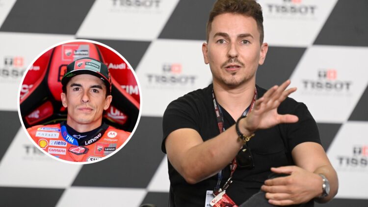 Marc Marquez of Ducati at the 2025 San Marino Grand Prix and Jorge Lorenzo