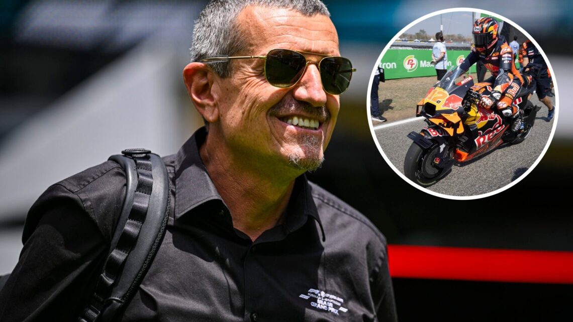 Guenther Steiner at the 2025 Formula 1 Miami Grand Prix, inset Maverick Vinales