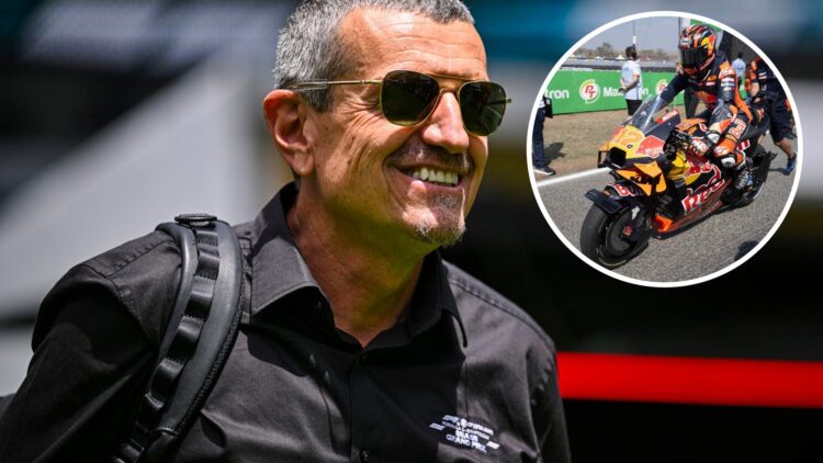 Guenther Steiner at the 2025 Formula 1 Miami Grand Prix, inset Maverick Vinales