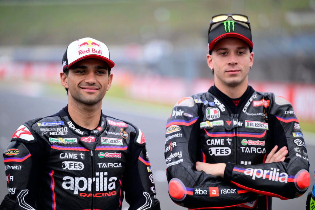 Jorge Martin and Marco Bezzecchi of Aprilia at the 2025 Japanese Grand Prix