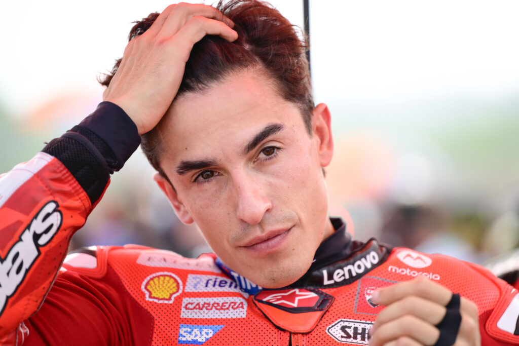 Marc Marquez of Ducati on the grid at the 2025 MotoGP Indonesian Grand Prix