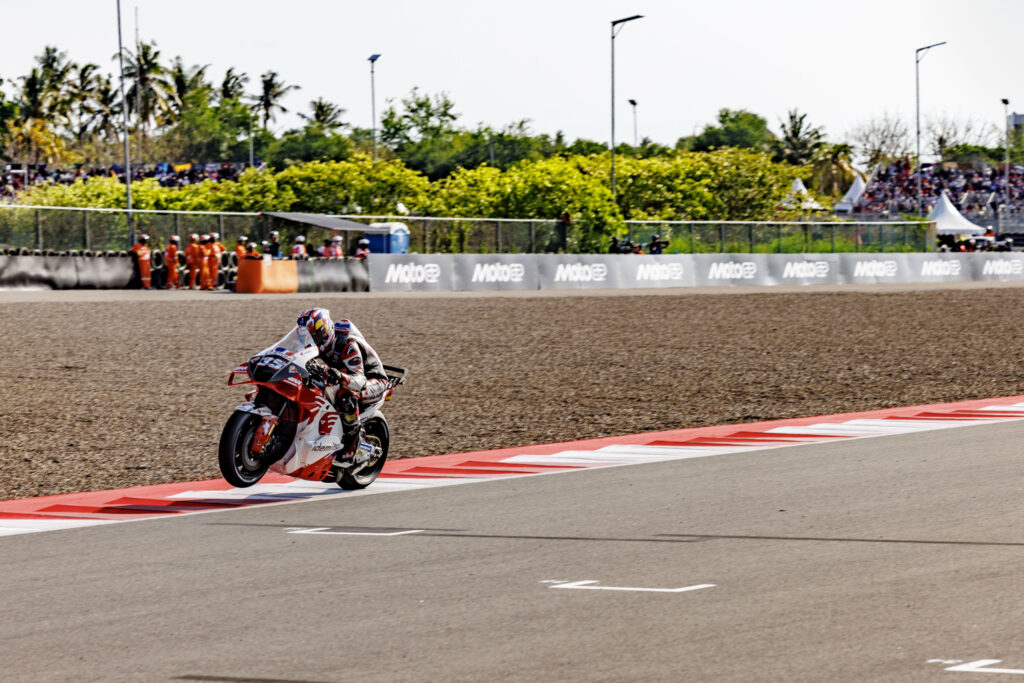 LCR Honda rider Somkiat Chantra on track at Mandalika during the 2025 MotoGP Indonesian Grand Prix