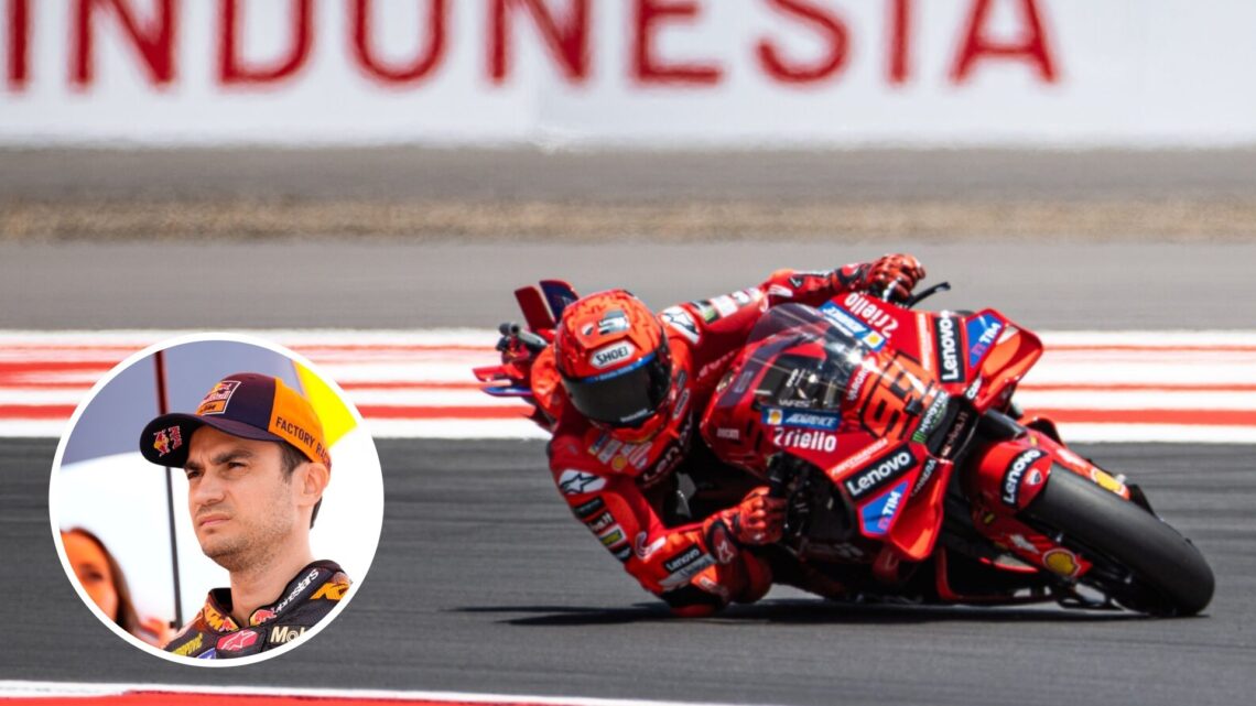 Ducati's Marc Marquez on track during qualifying at Mandalika for the 2025 MotoGP Indonesian Grand Prix