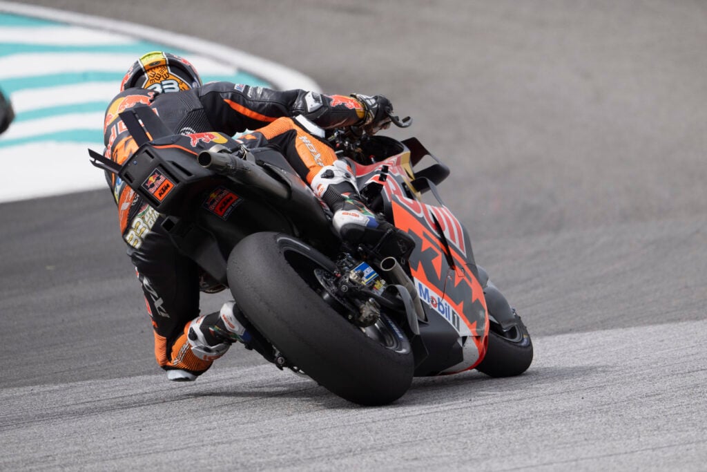 KTM Factory Racing rider Brad Binder on track during qualifying for the 2025 MotoGP Malaysian Grand Prix at Sepang