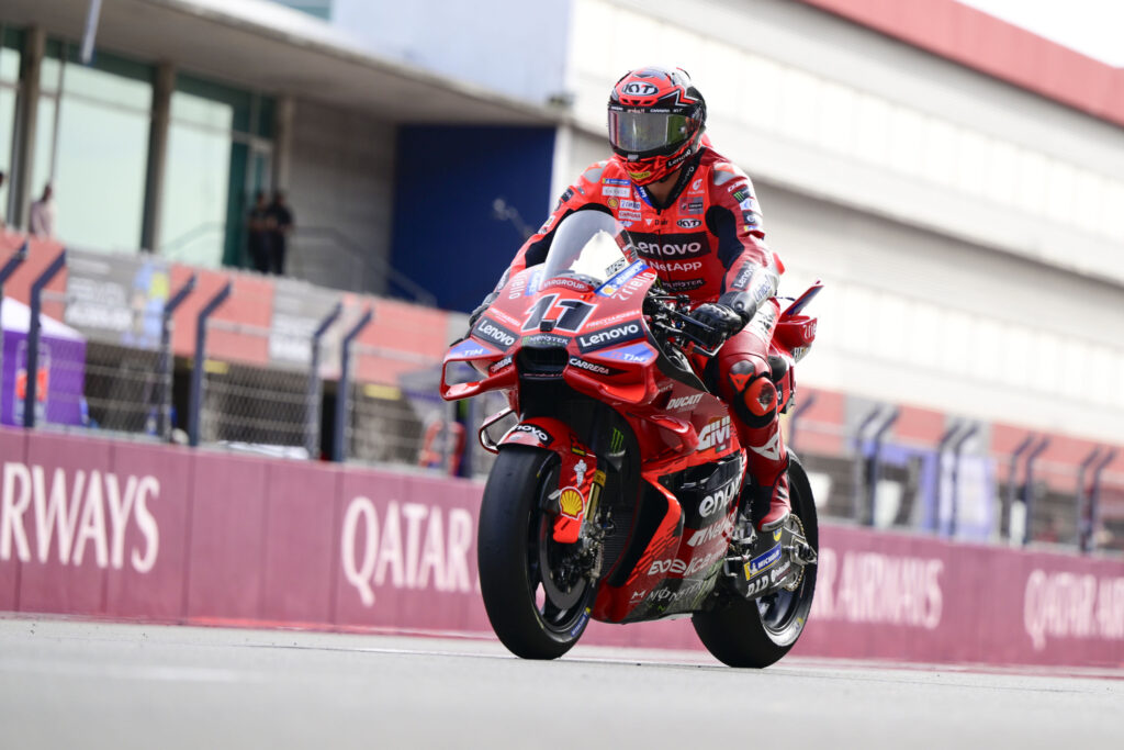 Nicolo Bulega of Ducati riding the GP25 during the 2025 MotoGP Portuguese Grand Prix