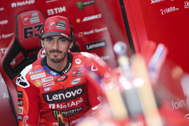 63 during practice ahead of the MotoGP of Valencia at Ricardo Tormo Circuit on November 14, 2025 in Valencia, Spain. (Photo by Gold & Goose Photography/Getty Images