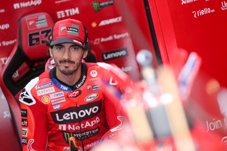 63 during practice ahead of the MotoGP of Valencia at Ricardo Tormo Circuit on November 14, 2025 in Valencia, Spain. (Photo by Gold & Goose Photography/Getty Images