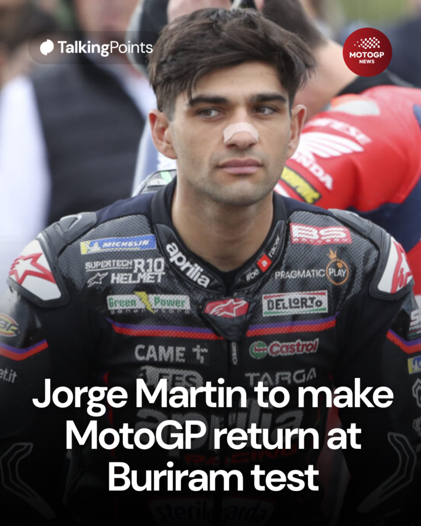 Aprilia rider Jorge Martin walks on the grid before the 2025 MotoGP Valencia Grand Prix