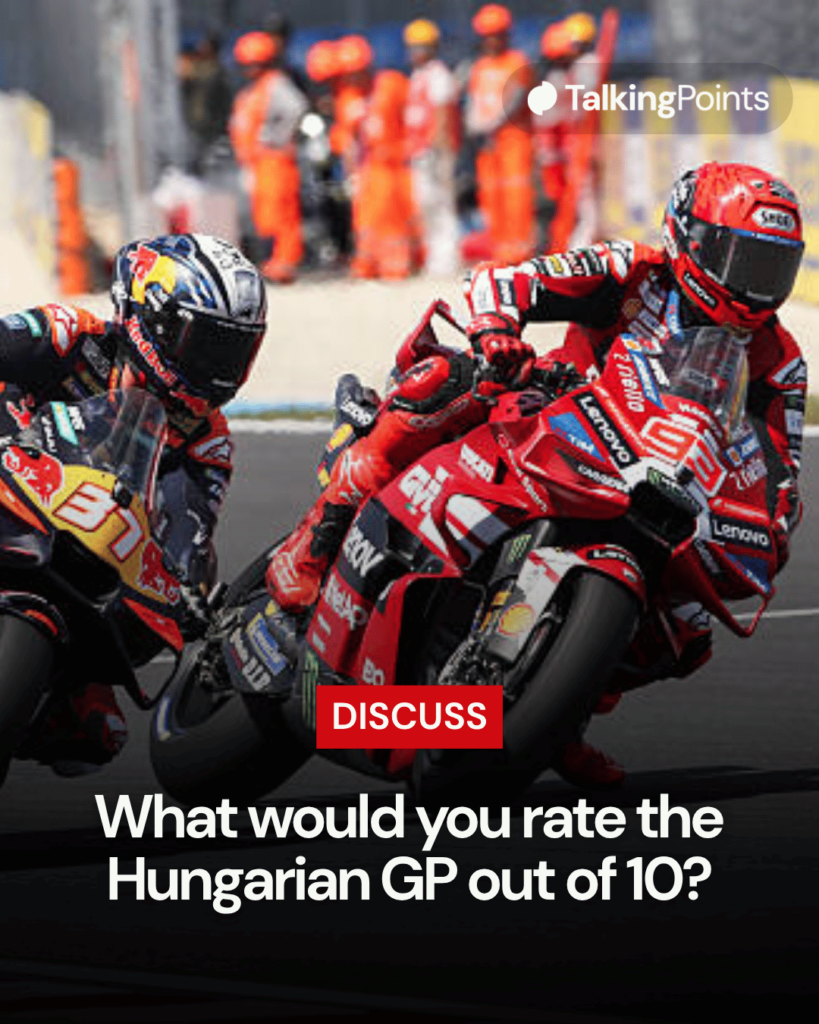 Pedro Acosta and Marc Marquez fight for the lead of the 2026 Hungarian Grand Prix