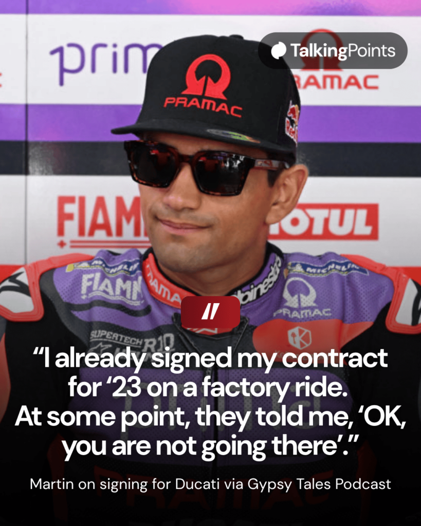 Pramac's George Martin in the 2024 Japanese Grand Prix garage