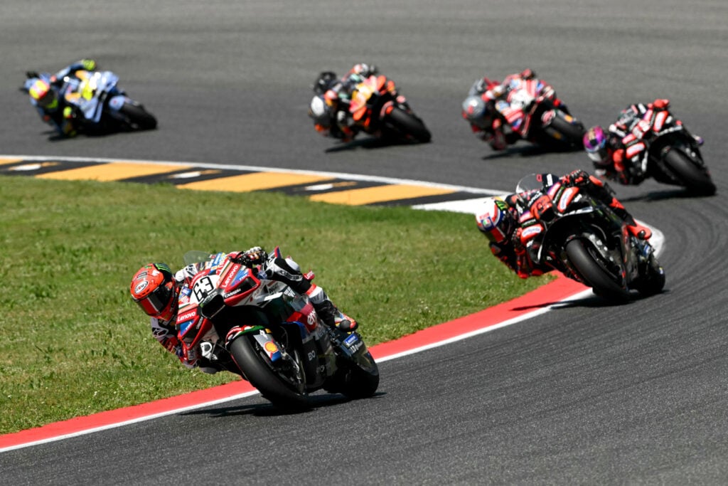 Ducati rider Francesco Bagnaia will lead Aprilia's Marco Bezzecchi at the 2026 MotoGP Italian Grand Prix.