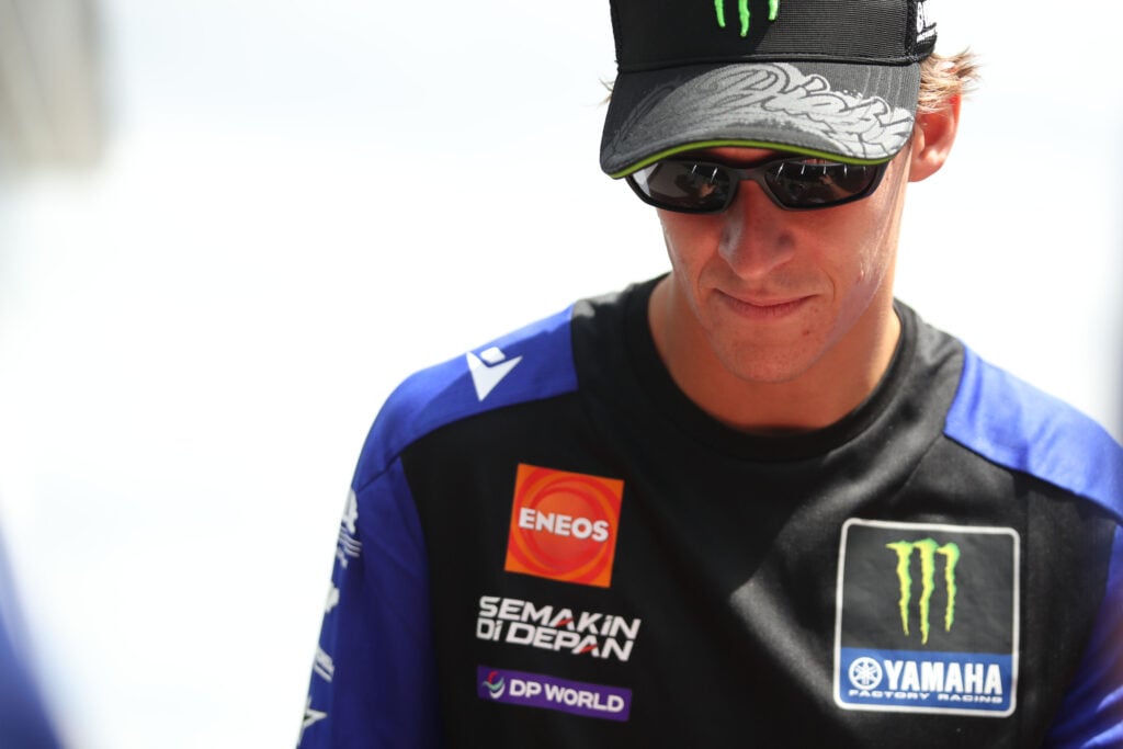 Yamaha's Fabio Quattararo ahead of the Hungarian Grand Prix.