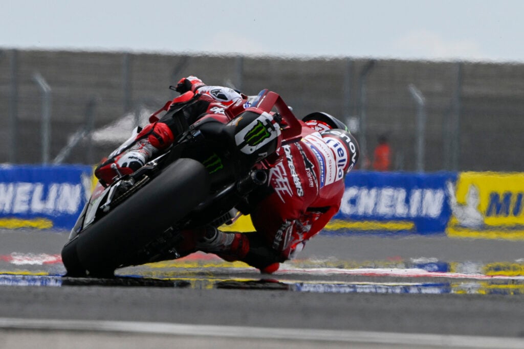 Ducati rider Francesco Bagnaia on track during practice for the 2026 MotoGP Hungarian Grand Prix
