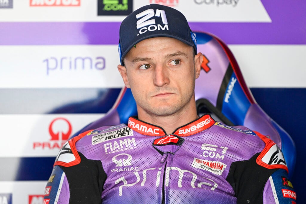 Pramac rider Jack Miller in the garage at the 2026 Hungarian Grand Prix