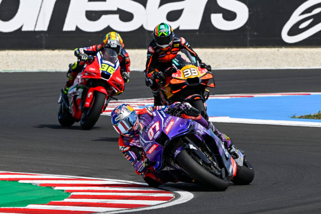 Pramac Yamaha's Torak Razgatlioglu is on track during qualifying for the 2026 MotoGP Hungarian Grand Prix.