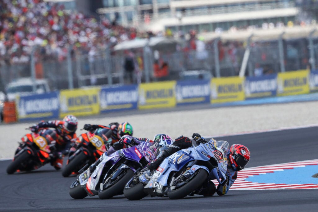 Iker Lecuona of Gresini on track during the 2026 MotoGP Hungarian Grand Prix
