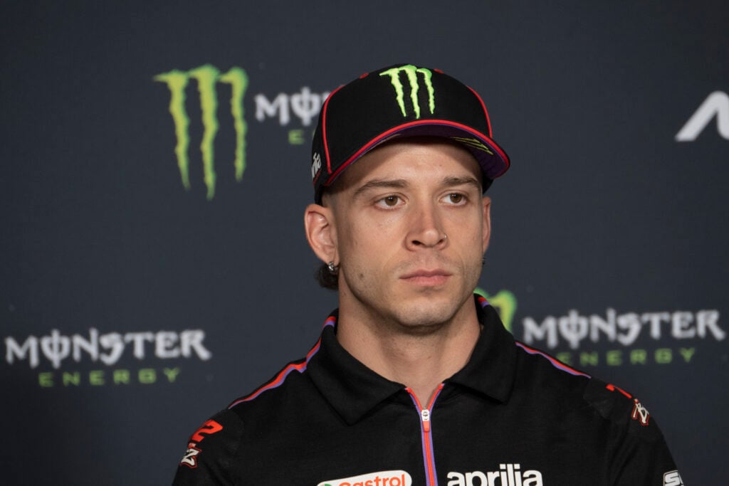 Marco Bezzecchi during media day at the Czech GP