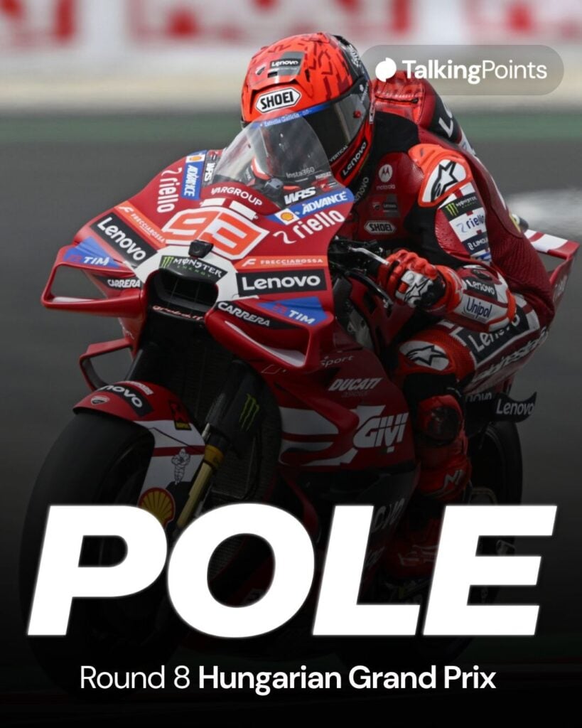 Marc Marquez will qualify for the 2026 Hungarian Grand Prix on his Ducati MotoGP bike.
