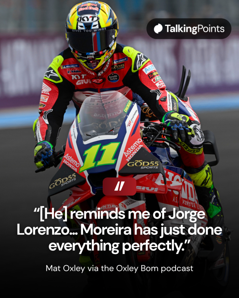LCR Honda rider Diogo Moreira on track during practice for the 2026 MotoGP Hungarian Grand Prix