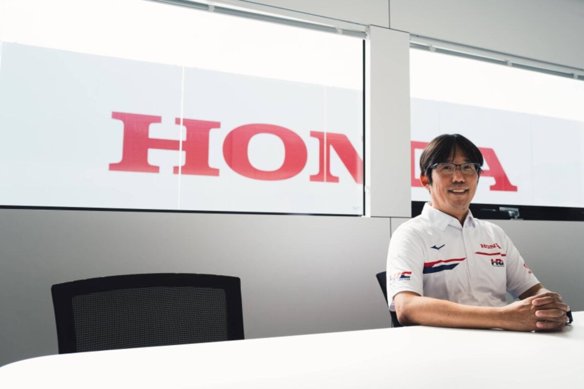 Honda MotoGP team manager from 2027 Mikihiko Kawase seen in the motorhome