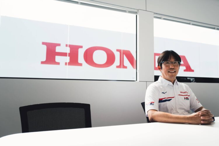 Honda MotoGP team manager from 2027 Mikihiko Kawase seen in the motorhome
