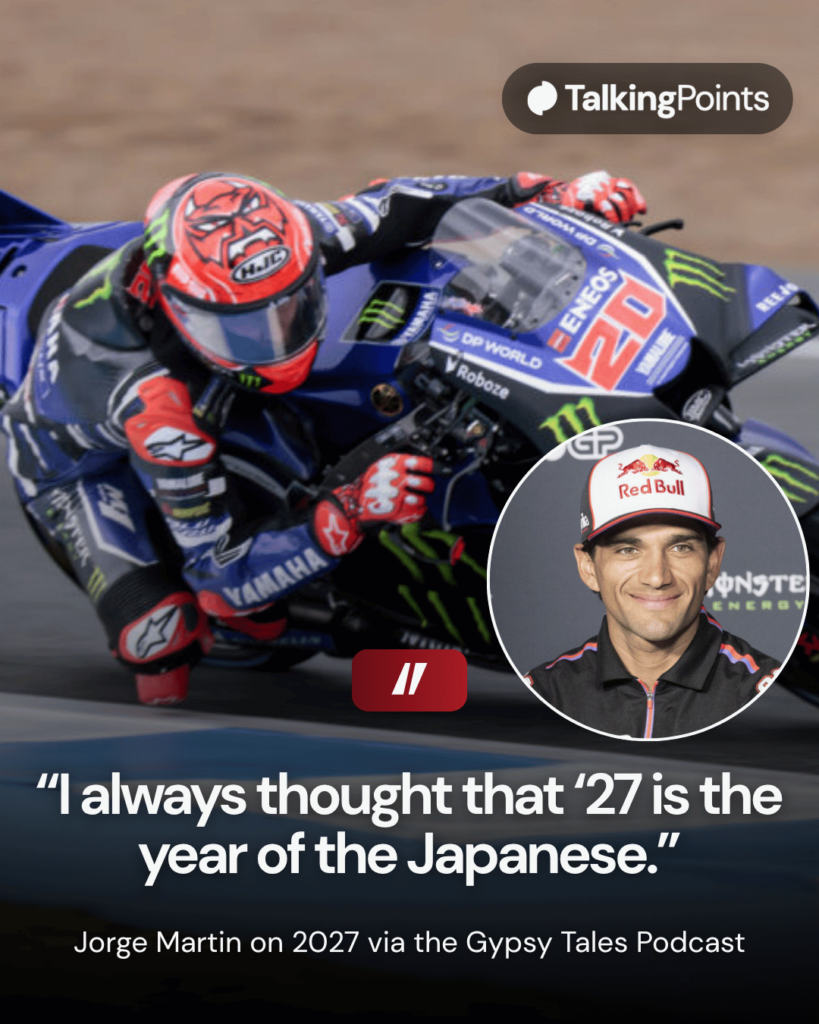 Fabio Quattararo of the Monster Energy Yamaha MotoGP race at the Esrella Galicia 0,0 Grand Prix of Spain qualifying MotoGP at the Cercio de Jerez in Jerez de la Frontera, Spain April 25, 2026 Jorge Martin.