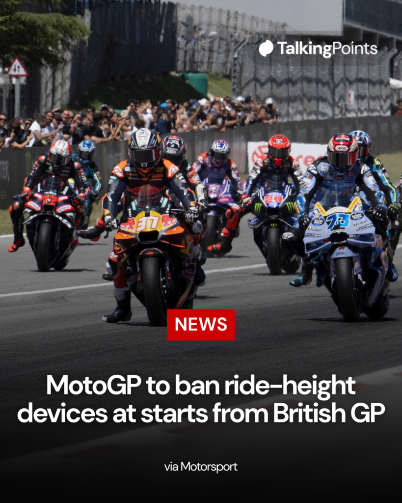 KTM's Pedro Acosta leads at the start of the Catalan Grand Prix.